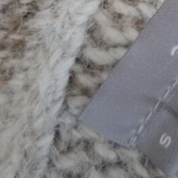 360 SWEATER / Open Front Chunky Knit Cardigan Sweater w/ Pockets Oatmeal Sz S - Picture 11 of 11